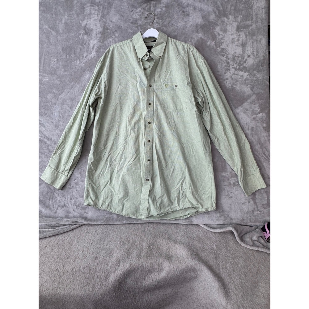 George Strait Collection by Wrangler Mens XLT Green Micro Check Shirt MGSG355